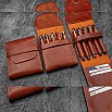 Galen Leather Legacy Deep Cognac TwinFlip Pen Pouch (Fivefold)