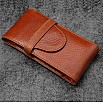 Galen Leather Legacy Deep Cognac TwinFlip Pen Pouch (Triple)