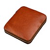 Galen Leather Legacy Zippered 6 Slots Deep Cognac Pen Case