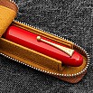 Galen Leather Magnum Opus Zippered Single Crazy Horse Brown Oversized Hard Pen Case