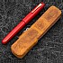 Galen Leather Magnum Opus Zippered Single Crazy Horse Brown Oversized Hard Pen Case