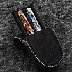 Galen Leather Magnum Opus Zippered 2 Slots Black Hard Pen Case