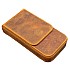 Galen Leather Magnum Opus 3 Slots Crazy Horse Brown Hard Pen Case