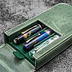 Galen Leather Magnum Opus 3 Slots Crazy Horse Forest Green Hard Pen Case