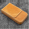 Galen Leather Magnum Opus 3 Slots Crazy Horse Honey Ochre Hard Pen Case