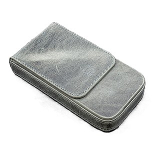 Galen Leather Magnum Opus 3 Slots Crazy Horse Smoky Hard Pen Case
