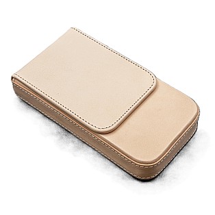 Galen Leather Magnum Opus 3 Slots Undyed Hard Pen Case