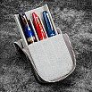 Galen Leather Magnum Opus Zippered 3 Slots Crazy Horse Smoky Hard Pen Case