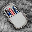 Galen Leather Magnum Opus Zippered 3 Slots Crazy Horse Smoky Hard Pen Case