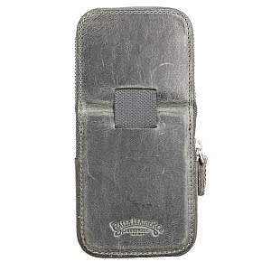 Galen Leather Magnum Opus Zippered 3 Slots Crazy Horse Smoky Hard Pen Case