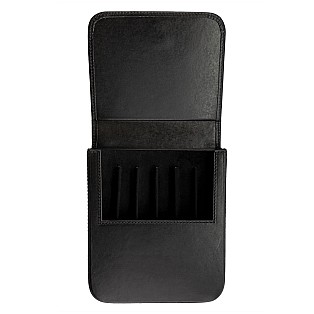 Galen Leather Magnum Opus 6 Slots Black Hard Pen Case