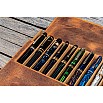 Galen Leather Magnum Opus 12 Slots Crazy Horse Brown Hard Pen Case