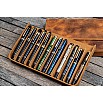 Galen Leather Magnum Opus 12 Slots Crazy Horse Brown Hard Pen Case