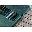 Galen Leather Magnum Opus 12 Slots Crazy Horse Forest Green Hard Pen Case