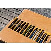 Galen Leather Magnum Opus 12 Slots Crazy Horse Honey Ochre Hard Pen Case