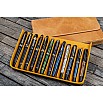 Galen Leather Magnum Opus 12 Slots Crazy Horse Honey Ochre Hard Pen Case