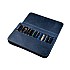 Galen Leather Magnum Opus 12 Slots Crazy Horse Navy Blue Hard Pen Case