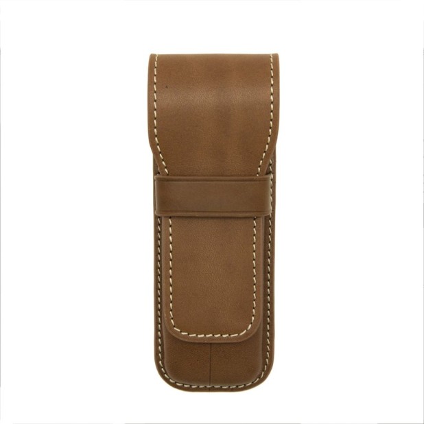 Galen Leather Brown Flap Penetui (2-delig)