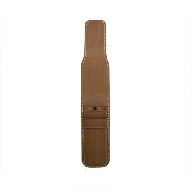 Galen Leather Brown Flap Penetui (2-delig)