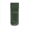 Galen Leather Crazy Horse Green Flap Pen Pouch (Double)