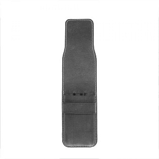 Galen Leather Crazy Horse Smoky Flap Pen Pouch (Triple)