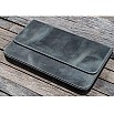 Galen Leather Magnum Opus 12 Slots Crazy Horse Smoky Grey Hard Pen Case