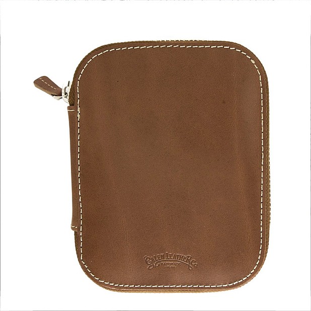 Galen Leather Brown Rits Penetui (10-delig)