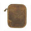 Galen Leather Crazy Horse Brown Zippered Pen Pouch (Tenfold)