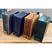 Galen Leather Crazy Horse Navy Blue Rits Penetui (40-delig)