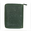 Galen Leather Crazy Horse Green Zippered Pen Pouch (Fivefold)