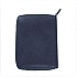 Galen Leather Navy Blue Zippered Pen Pouch (Fivefold)