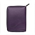 Galen Leather Purple Zippered Pen Pouch (Fivefold)