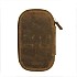 Galen Leather Crazy Horse Brown Zippered Pen Pouch (Sixfold)