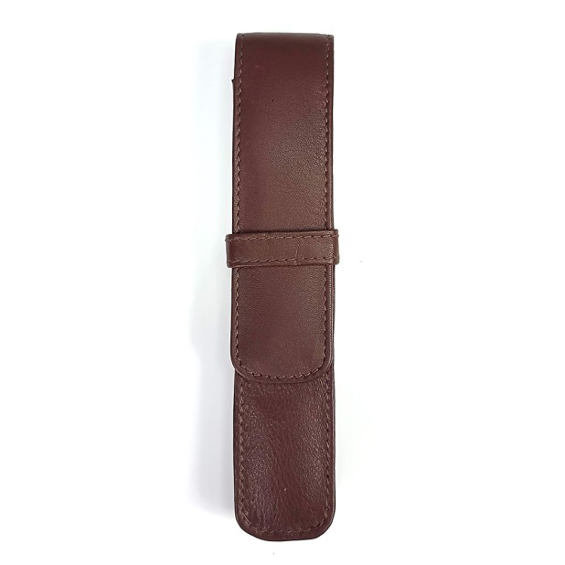 Girologio Antique Brown Leather Pen Case (Single)