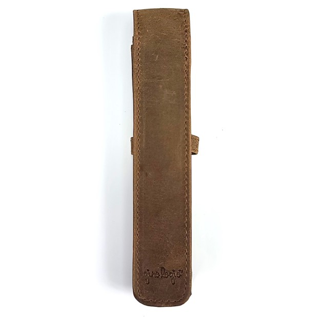 Girologio Saddle Tan Leather Pen Case (Single)