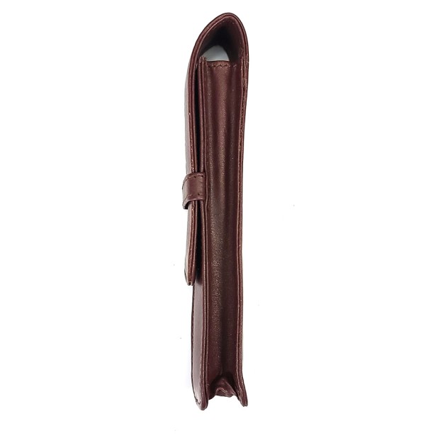 Girologio Antique Brown Leather Pen Case (Single)