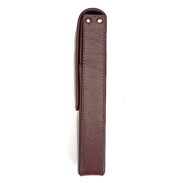 Girologio Antique Brown Magnetic Leather Pen Case (Double)