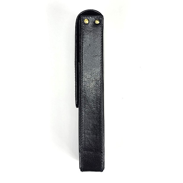 Girologio Black Magnetic Leather Pen Case (Double)