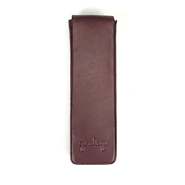 Girologio Antique Brown Magnetic Leather Pen Case (Double)