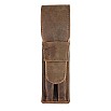 Girologio Bomber Brown Leather Pen Case (Double)