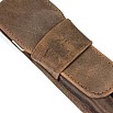 Girologio Bomber Brown Leather Pen Case (Double)
