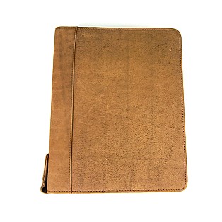 Girologio Saddle Tan Zippered Leather Pen Case (24 pens)