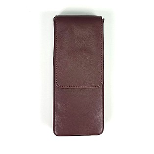Girologio Antique Brown Magnetic Leather Pen Case (3 pens)