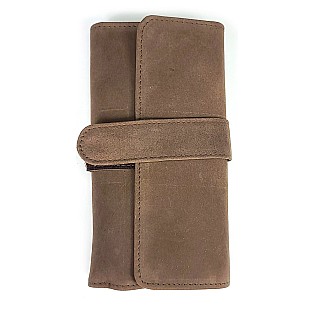 Girologio Saddle Tan Leather Pen Wrap (6 pens)