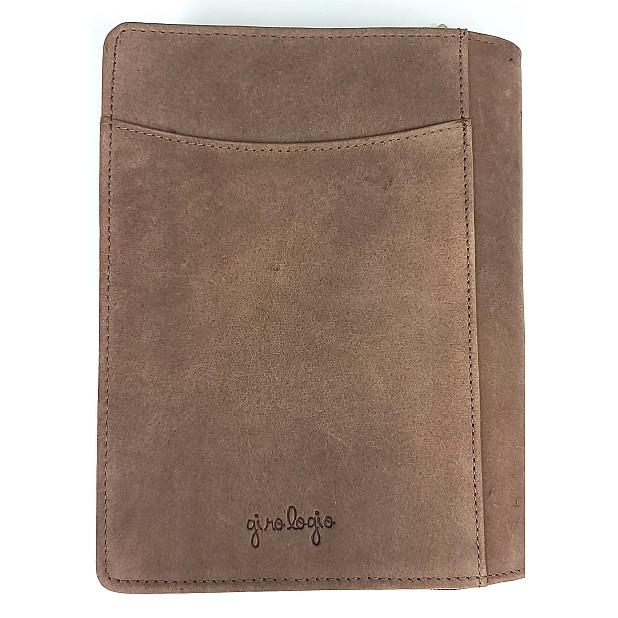 Girologio Grab-N-Go Bomber Brown Leather Pen Case (4 pens)