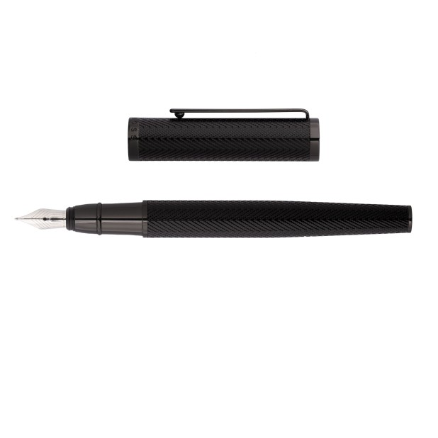 Hugo Boss Formation Herringbone Gunmetal Fountain pen