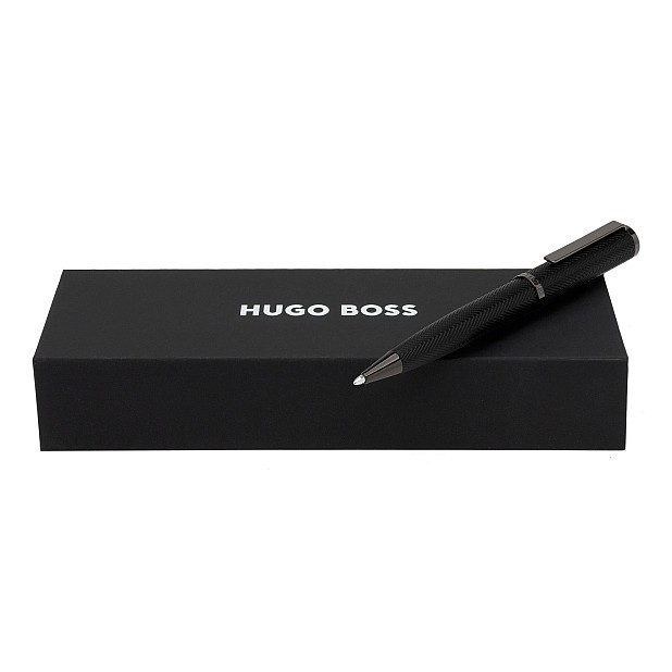 Hugo Boss Formation Herringbone Gunmetal Ballpoint