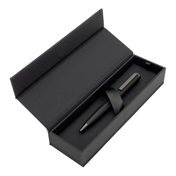 Hugo Boss Formation Herringbone Gunmetal Ballpoint