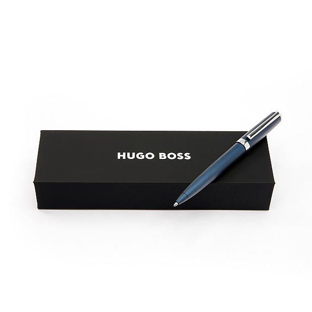 Hugo Boss Gear Brushed Navy Ballpoint