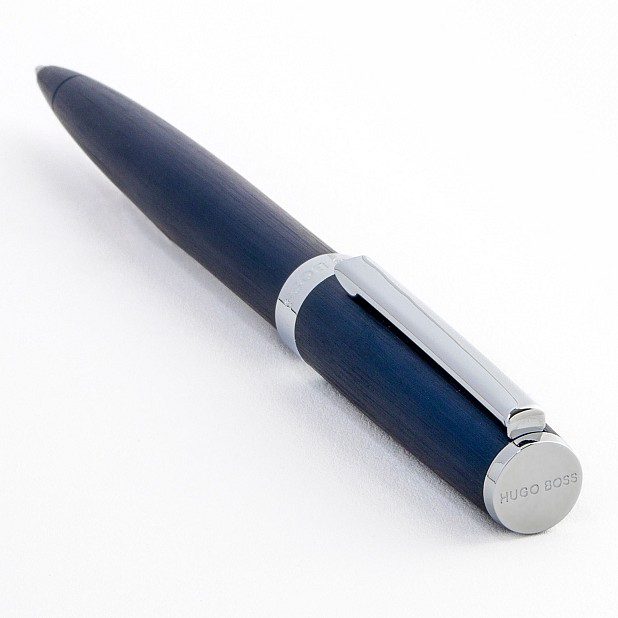 Hugo Boss Gear Brushed Navy Ballpoint